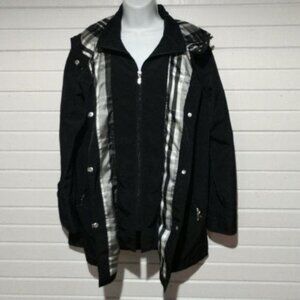 Regent Park plaid small coat black